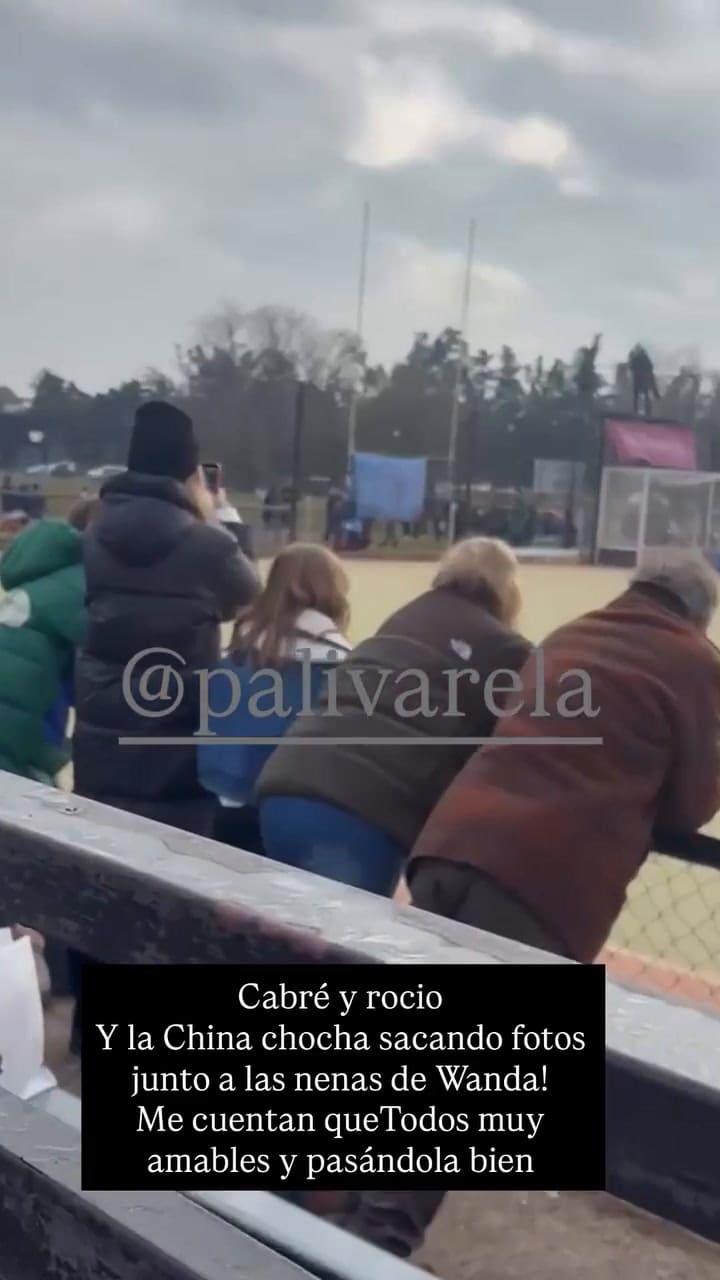 Mañana de hockey y familia ensamblada: La China Suárez, Mauro Icardi y Nicolás Cabré, juntos por Rufina