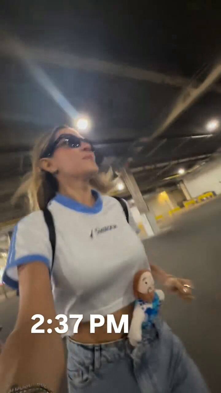 Jimena Barón llegó a la cancha en el último momento