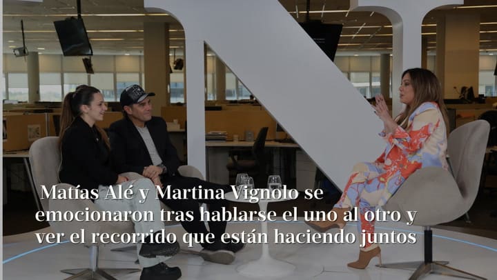 Matías Alé y Martina Vignolo se emocionaron tras hablarse el uno al otro y ver el recorrido que están haciendo juntos.