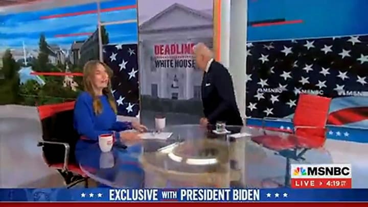El presidente Joe Biden tuvo un momento viral al participar en una entrevista