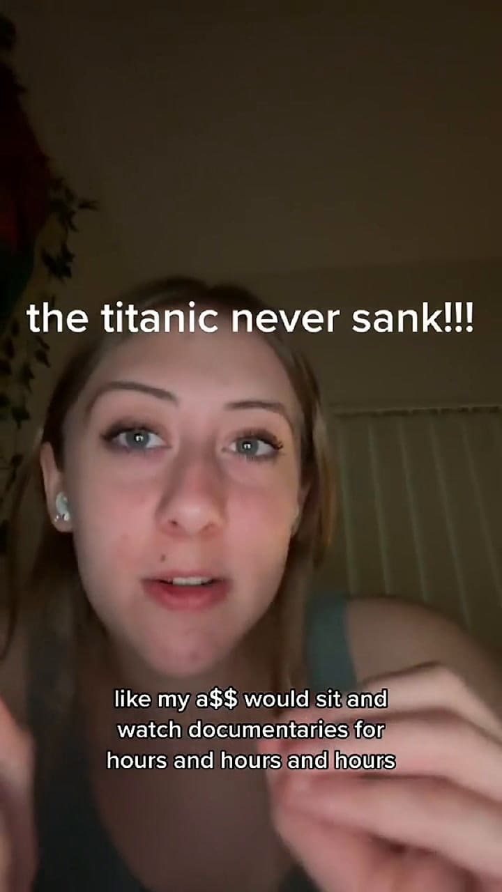 La tiktoker detalló toda su teoría sobre el supuesto engaño del Titanic