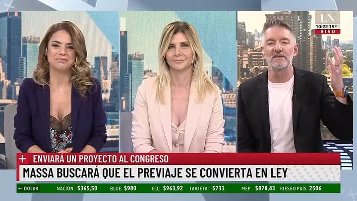 La filosa frase de Luis Novaresio tras el proyecto de Massa con Previaje