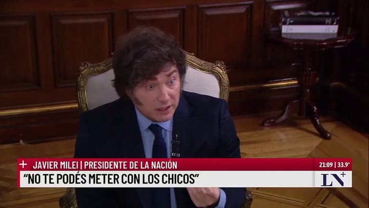Milei: "Tenembaum es un defensor de pedófilos"