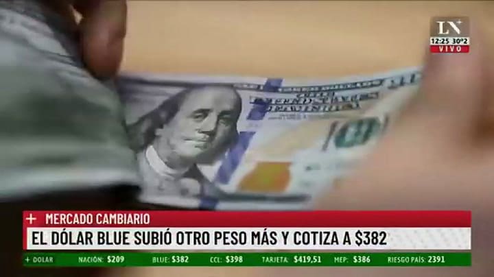 El dólar blue subió y cotiza a $382. El análisis de José del Rio.