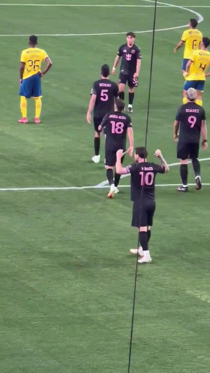 El polémico festejo de Messi tras su gol ante América de México