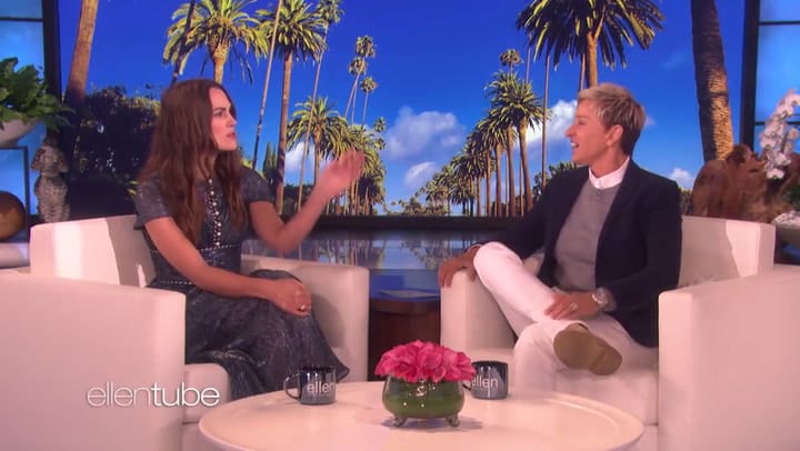 A Keira Knightley no le gusta que su hija vea La Cenicienta ni La Sirenita - Fuente: YouTube