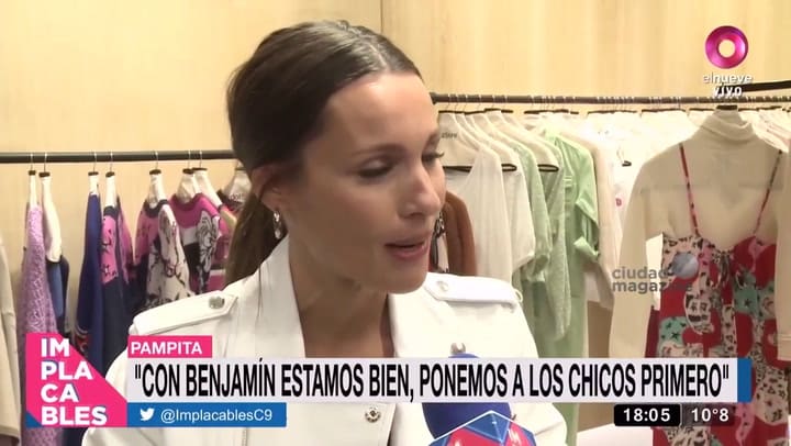 Pampita se mostró incómoda al hablar de su amiga Eli Sulichin, ahora novia de su expareja