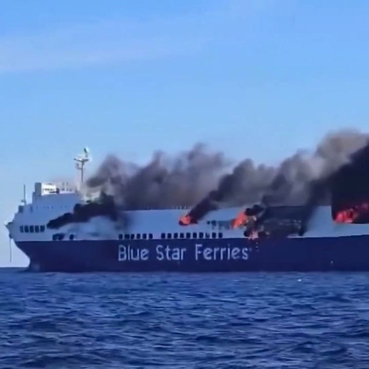 El incendio en el ferry
