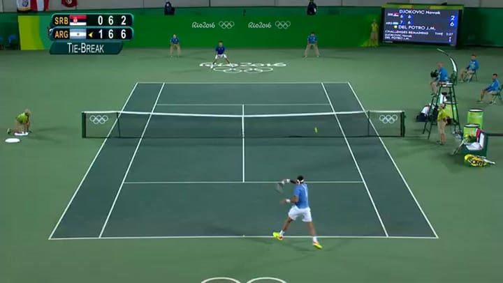El match point de Del Potro ante Djokovic
