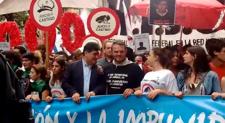Zannini en la marcha por el Día de la Memoria por la Verdad y la Justicia