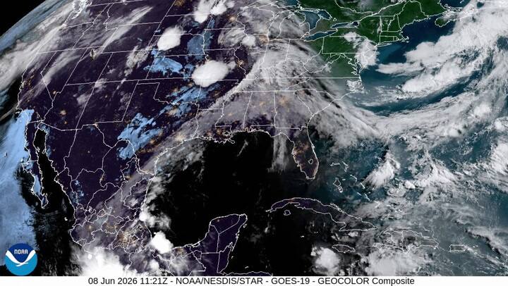 Satélite De La NOAA Hoy Sobre EE.UU.