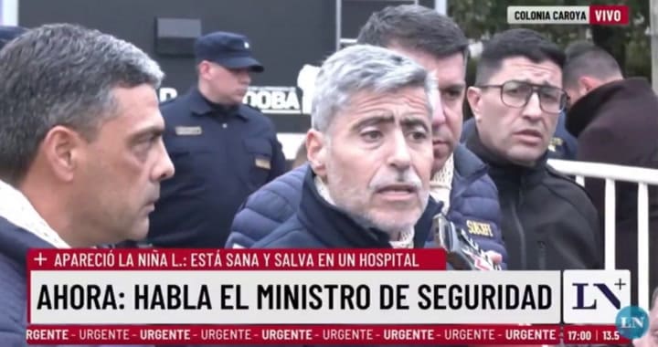 El ministro de Seguridad cordobés confirmó que encontraron con vida a Luciana