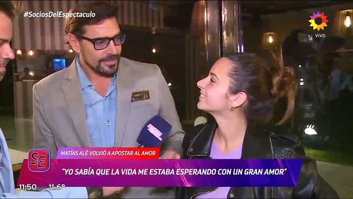 Matias Ale presento a su nueva novia, Martina, en Socios del espectaculo