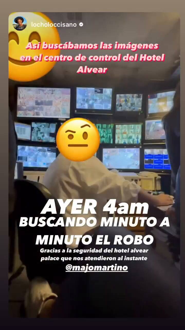 Majo Martino junto a Locho en plena búsqueda de su cartera