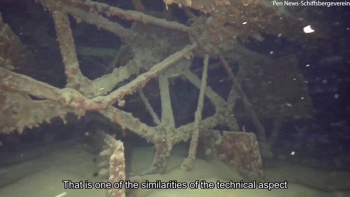 Así está el Titanic de los Alpes en el fondo del lago Constanza