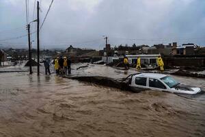 Hubo fuertes inundaciones en la ciudad de Comodoro Rivadavia