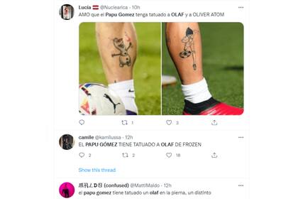 Hubo quienes encontraron imágenes de los otros tatuajes del Papu Gómez