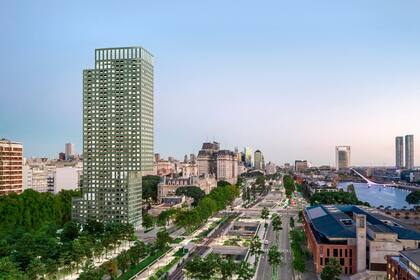 Huergo 475, el proyecto con vistas panomáricas a la ciudad