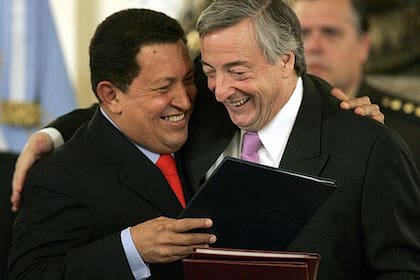 Hugo Chávez y Néstor Kirchner