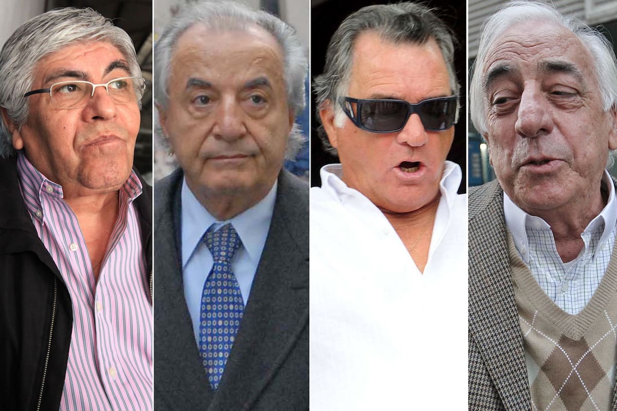 Hugo Moyano, Armando Cavalieri, Luis Barrionuevo y Roberto Fernández