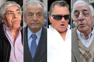 Hugo Moyano, Armando Cavalieri, Luis Barrionuevo y Roberto Fernández
