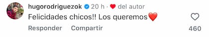 Hugo Rodríguez, productor y pareja de Diego Topa celebró la noticia (Foto: Captura Instagram/@jorgeblanco)