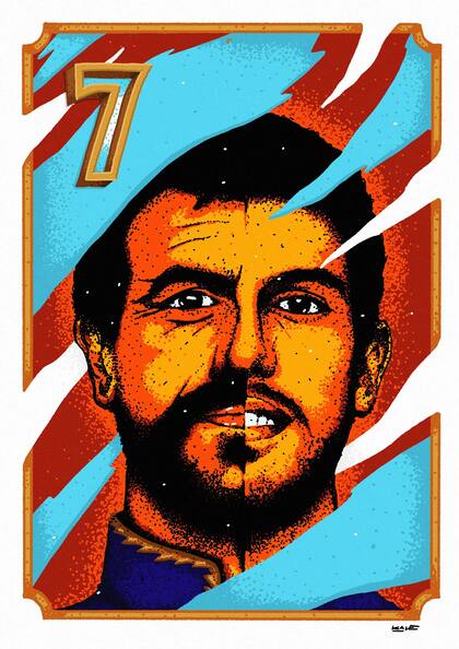 Hugo y Facundo Conte, unidos en la ilustración del artista Luis Callegari.