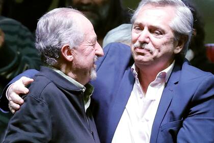Hugo Yasky junto a Alberto Fernández