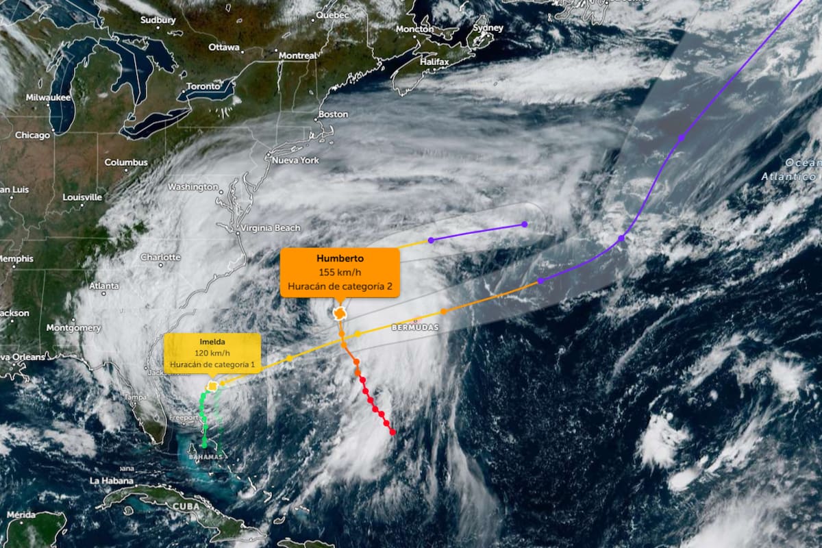 Humberto evitó que Imelda toque tierra en Estados Unidos