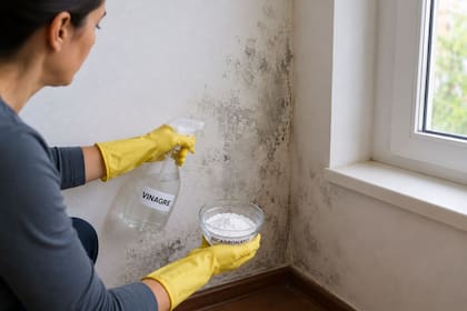 Humedad en las paredes: la solución casera con vinagre y bicarbonato (Foto: imagen ilustrativa con IA)