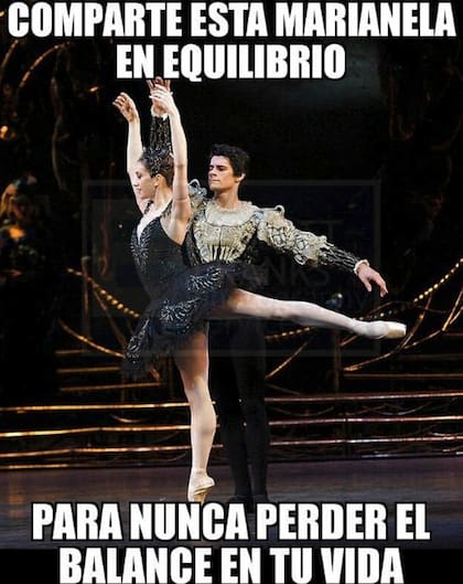 Una "estampita" de Marianela Núñez que circuló en redes para equilibrios antológicos