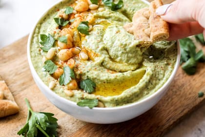 Humus con pesto