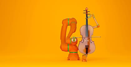 Huxley habla de máquinas que pueden producir "música sintética".
