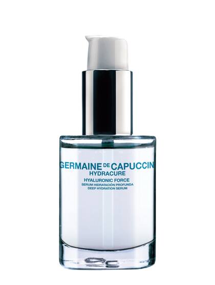 Hyaluronic Force: sérum de hidratación profunda, con ácido hialurónico, ($1200, Germaine de Capuccini).