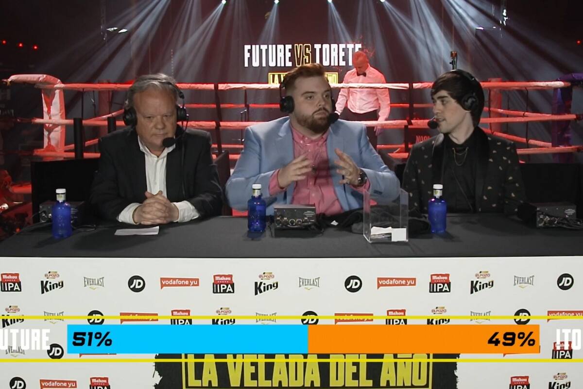 Ibai Llanos en La velada del año, una exhibición de boxeo con youtubers que alcanzó una audiencia de 1,4 millones de personas en su canal de Twitch