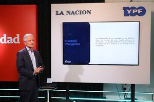 Ibarra durante la presentación que realizó en el Summit de Movilidad de LA NACION