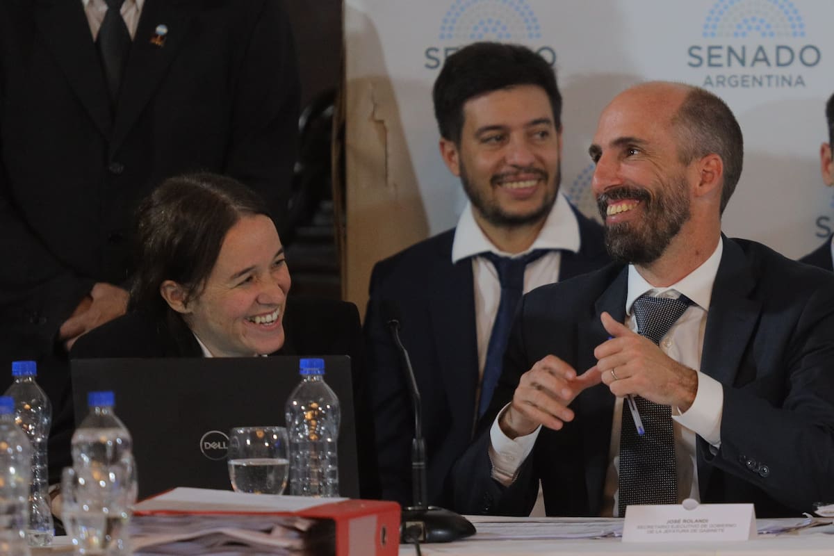 Ibarzabal y Rolandi, durante el debate en comisión del Senado por la Ley Bases