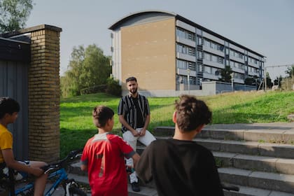 Ibrahim el-Hassan, nacido en Dinamarca de padres palestinos y residente en el barrio de Vollsmose, en Odense (Dinamarca), donde se ha ordenado a los residentes que se trasladen, 11 de septiembre de 2023.