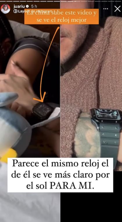 Icardi se habría olvidado el reloj en la casa de la China el sábado a la noche (Foto: captura Instagram)