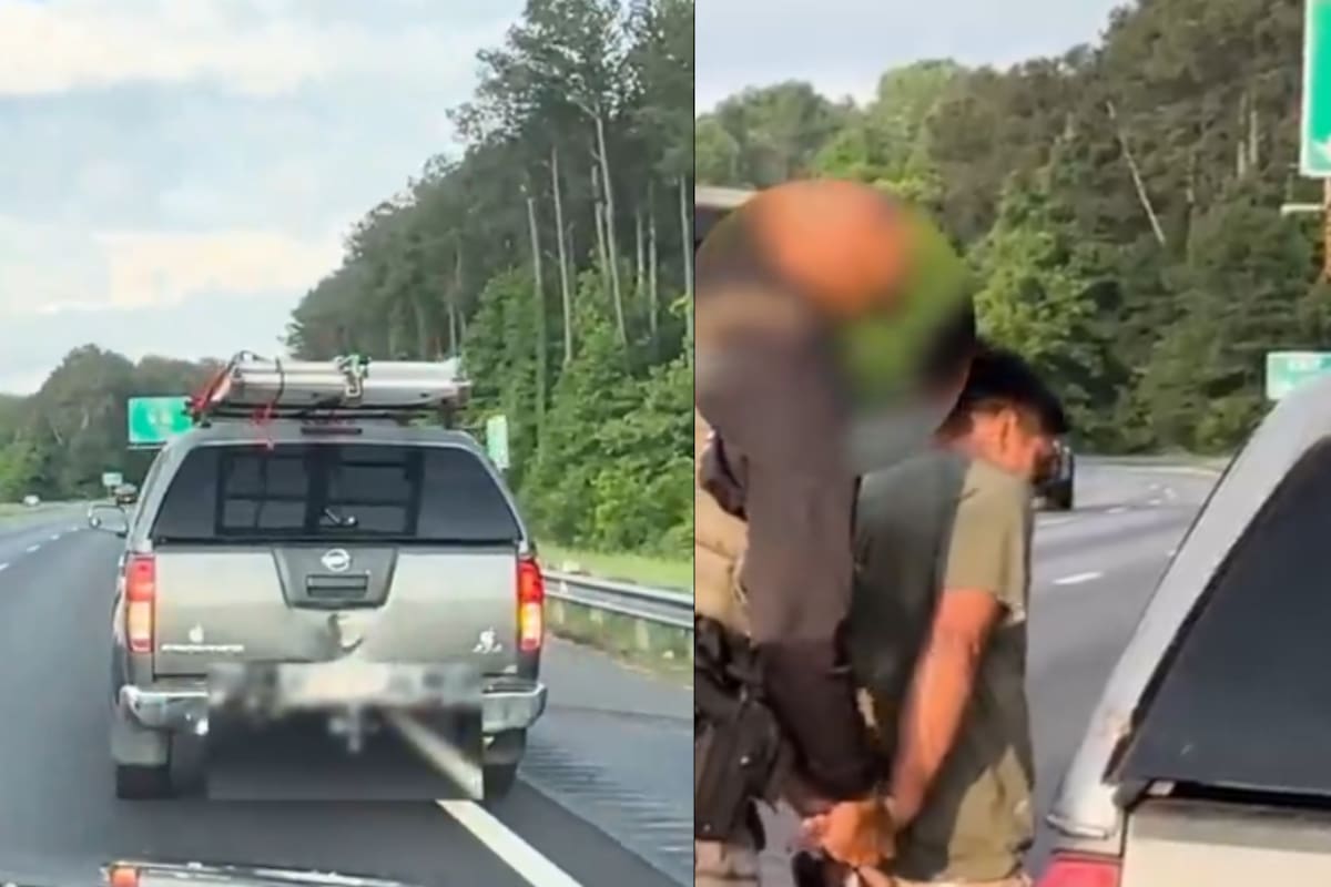 ICE difundió un video que muestra el arresto de un inmigrante en una carretera de Georgia