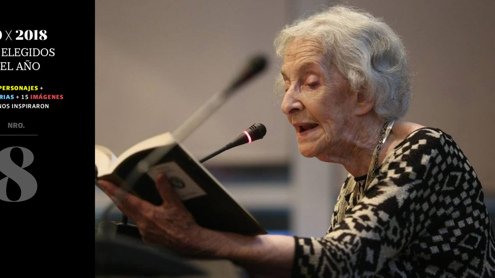 Ida Vitale, durante la feria del libro en Buenos Aires 2017