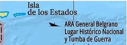 Identificación del lugar donde fue hundido el 2 de mayo de 1982 el Crucero General Belgrani