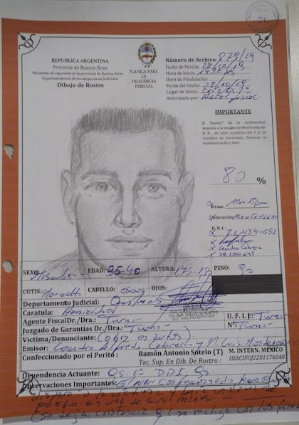 Identikit del expediente por el asesinato de Diego Xavier Guastini