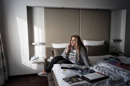Idil Baydar, una comediante turco-alemana que recibió una amenaza que involucraba información obtenida de una computadora de la policía, en un hotel en Berlín, el 14 de octubre de 2018