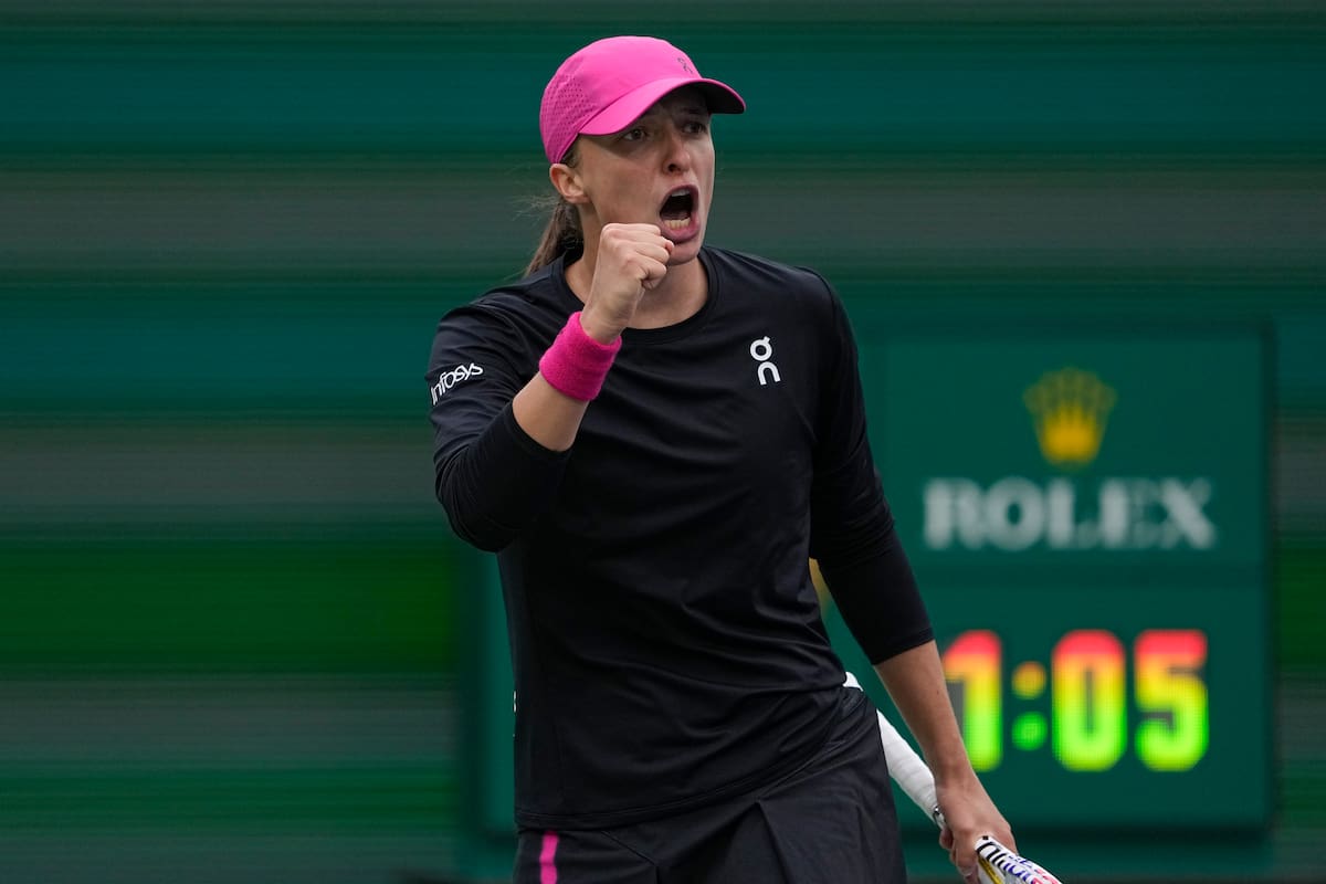 Iga Swiatek recuperó la corona de Indian Wells el fin de semana y pretende hacer lo mismo ahora con la de Miami
