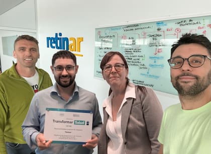 Ignacio Larrabide, Mercedes Leguía e Ignacio Orlando, parte del equipo de de Retinar