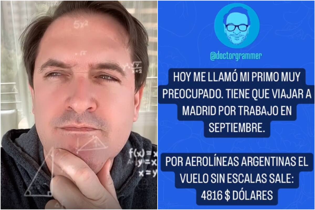 Ignacio le hizo ahorrar US$2300 en pasajes a su primo y reveló cómo lo hizo en las redes (Foto: Captura de Instagram)