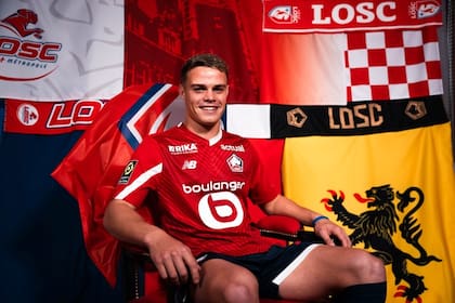 Ignacio Miramón, cuando fue presentado en agosto de 2023 como nuevo jugador de Lille, de Francia ahora llegó a préstamo a Boca