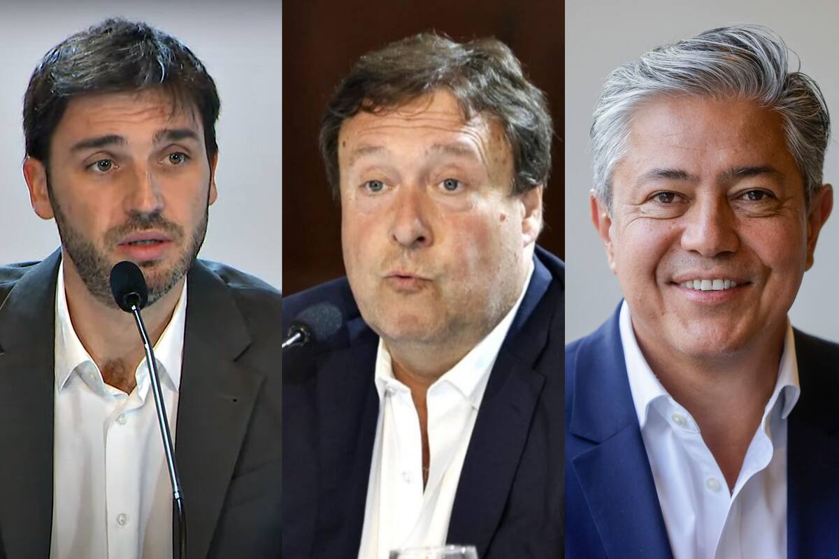 Ignacio Torres, gobernador de Chubut; Alberto Weretilneck, de Río Negro, y Rolando Figueroa, de Neuquén