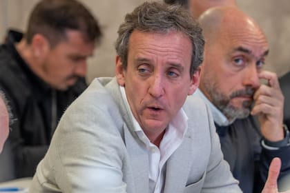 Ignacio Villarroel, vicepresidente segundo de River, durante la reunión del comité ejecutivo de la AFA de este martes, en Ezeiza